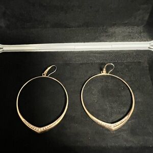 Michael Kors rose gold plated hoops with cubic zirconias